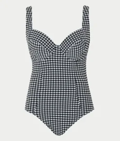 Gingham Paloma Underwire Balcony One-Piece Swimsuit