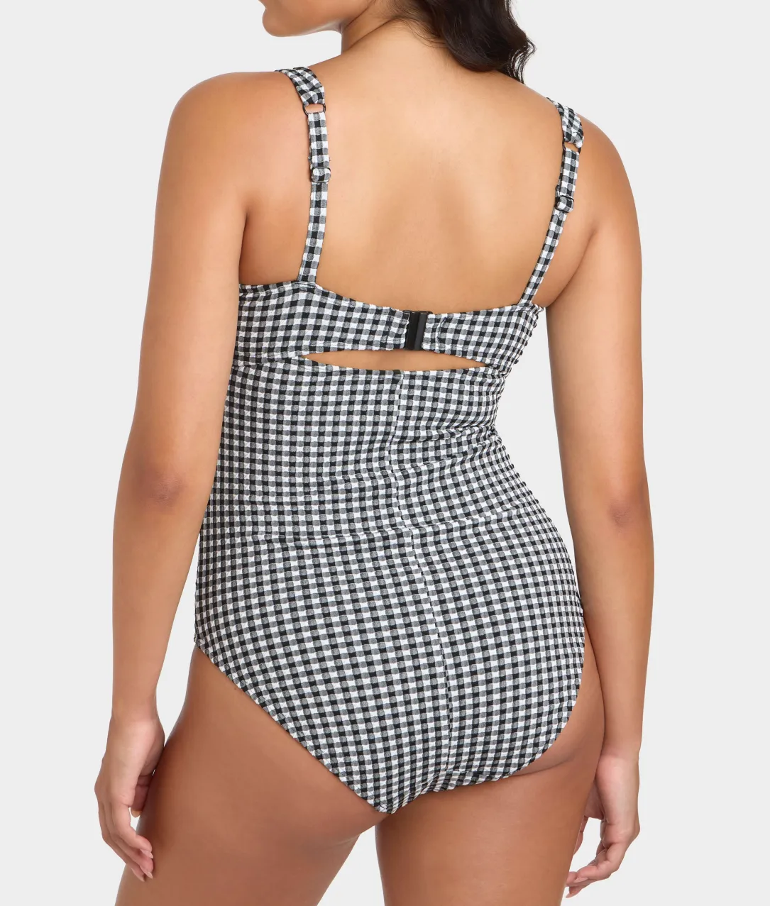 Gingham Paloma Underwire Balcony One-Piece Swimsuit