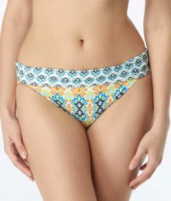 Grecian Tile Verso High-Waist Reversible Bikini Bottom