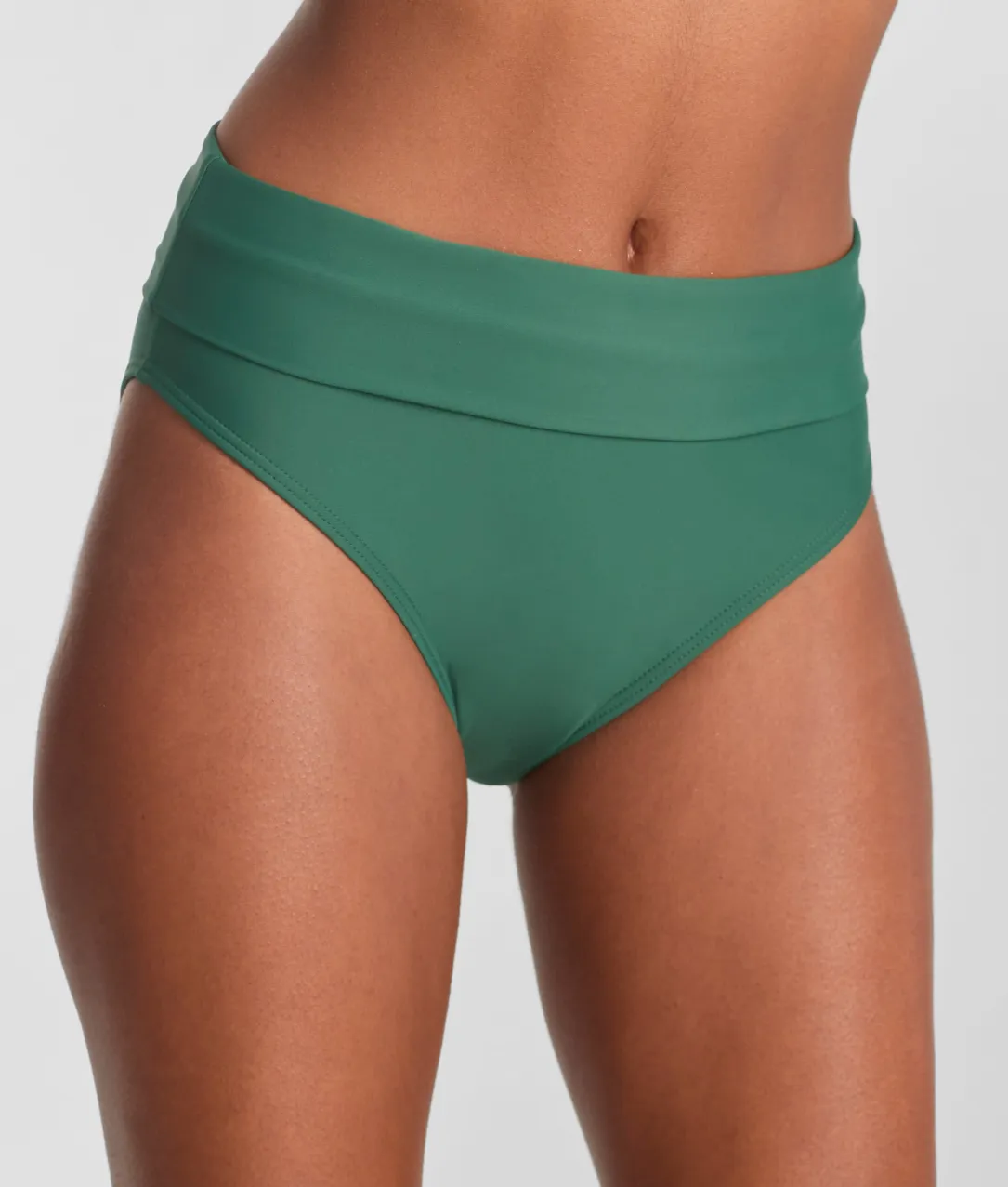 Hannah Fold-Over High-Waist Bikini Bottom