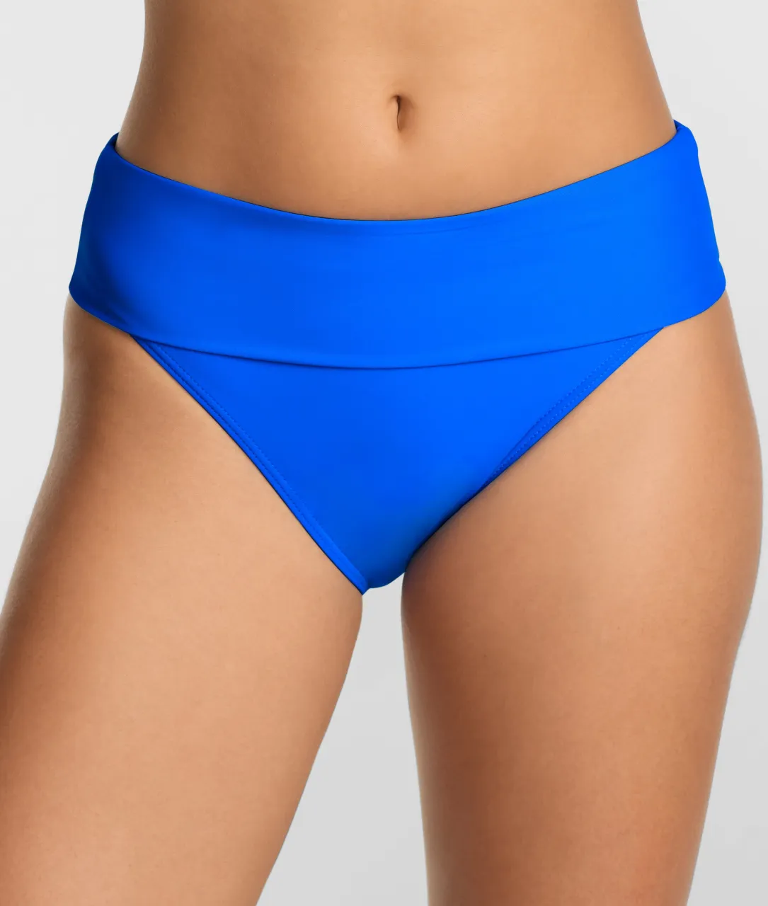 Hannah Fold-Over High-Waist Bikini Bottom