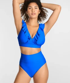Hannah Fold-Over High-Waist Bikini Bottom