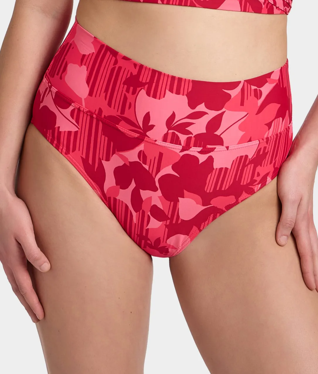 Hannah Fold-Over High-Waist Bikini Bottom