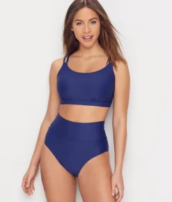 Hannah Fold-Over High-Waist Bikini Bottom