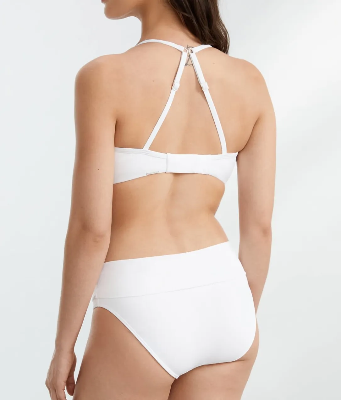 Hannah Fold-Over High-Waist Bikini Bottom