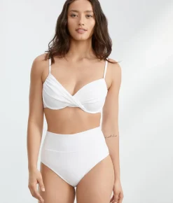Hannah Fold-Over High-Waist Bikini Bottom