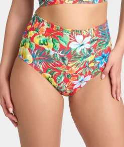 Hannah Fold-Over High-Waist Bikini Bottom