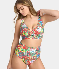 Hannah Fold-Over High-Waist Bikini Bottom