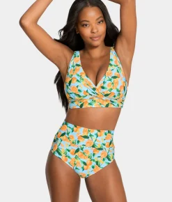 Hannah Fold-Over High-Waist Bikini Bottom