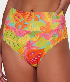 Hannah Fold-Over High-Waist Bikini Bottom