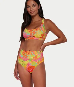 Hannah Fold-Over High-Waist Bikini Bottom