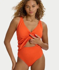 Hannah Fold-Over High-Waist Bikini Bottom