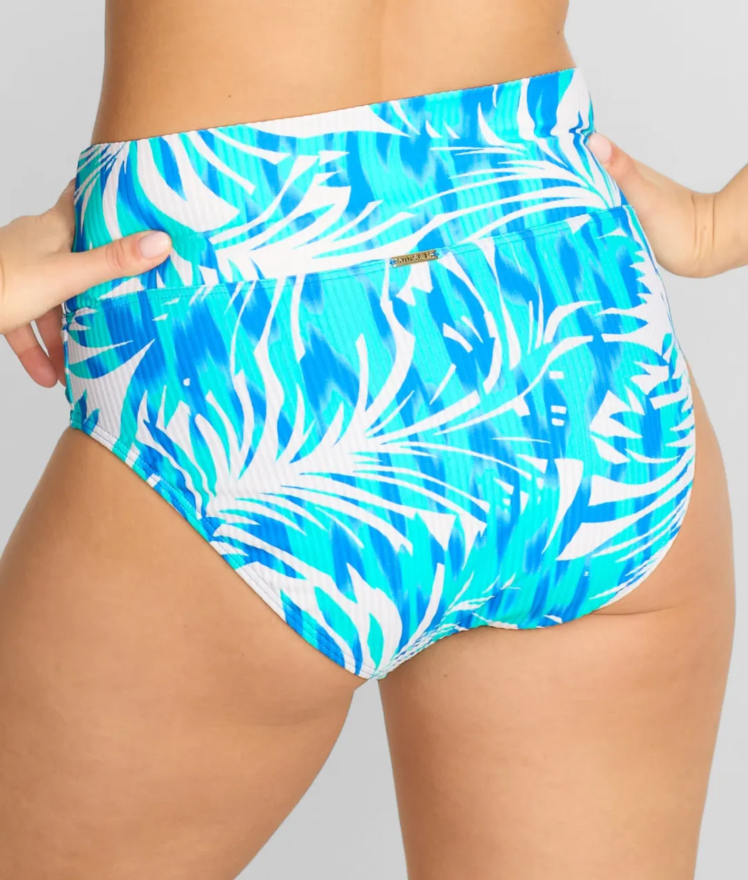 Hannah Fold-Over High-Waist Bikini Bottom