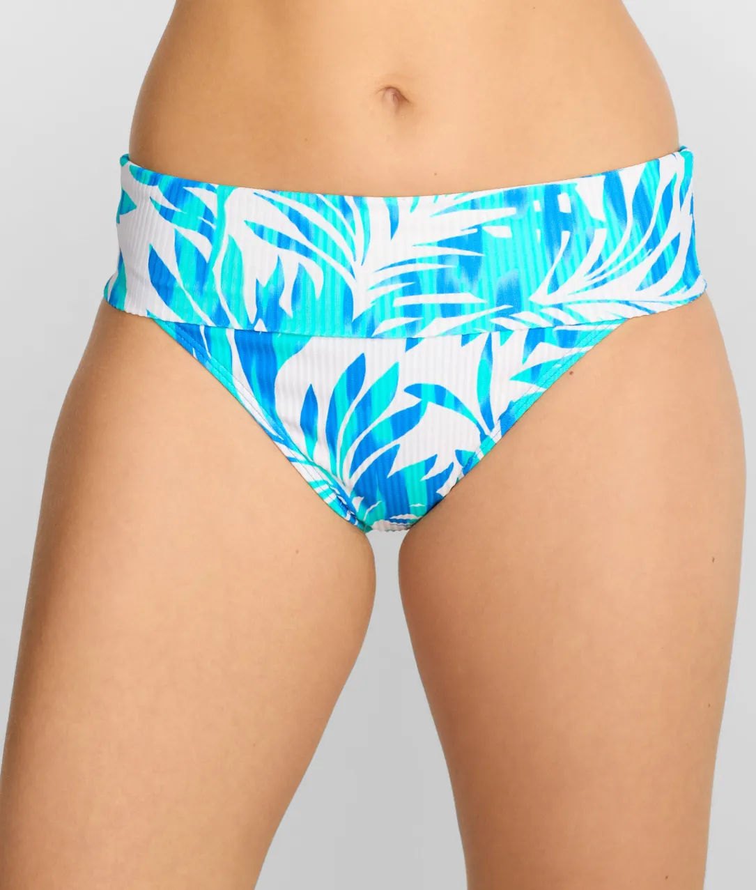 Hannah Fold-Over High-Waist Bikini Bottom
