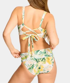 Hannah Fold-Over High-Waist Bikini Bottom