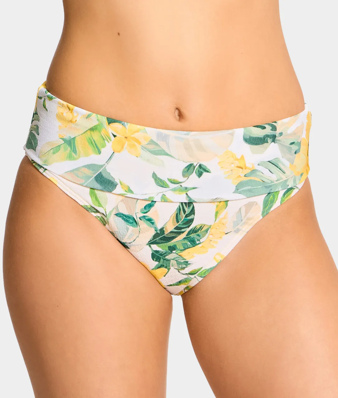 Hannah Fold-Over High-Waist Bikini Bottom