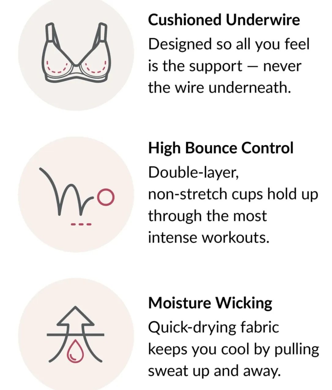 High Impact Seamless Underwire Sports Bra