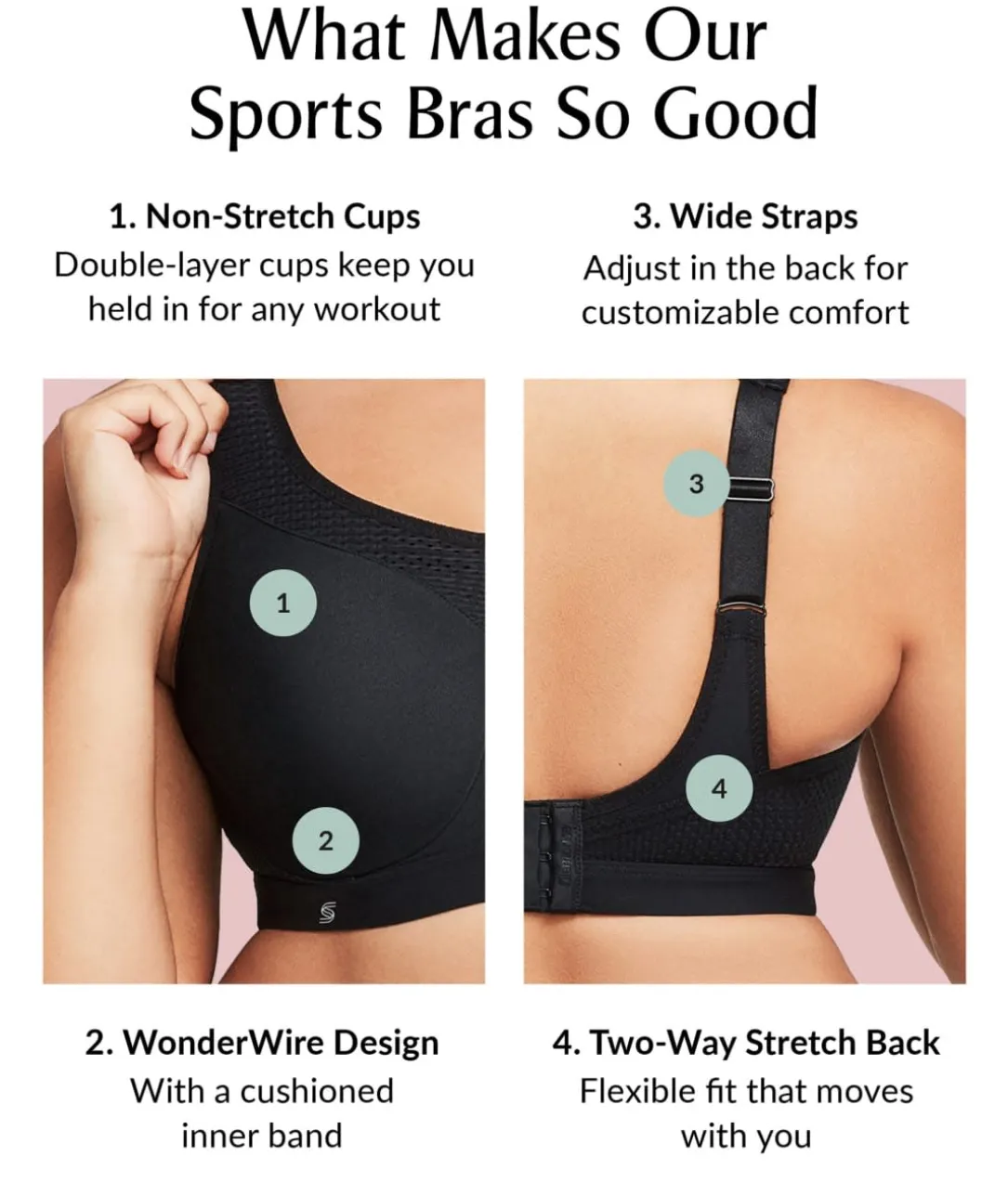 High Impact Seamless Underwire Sports Bra
