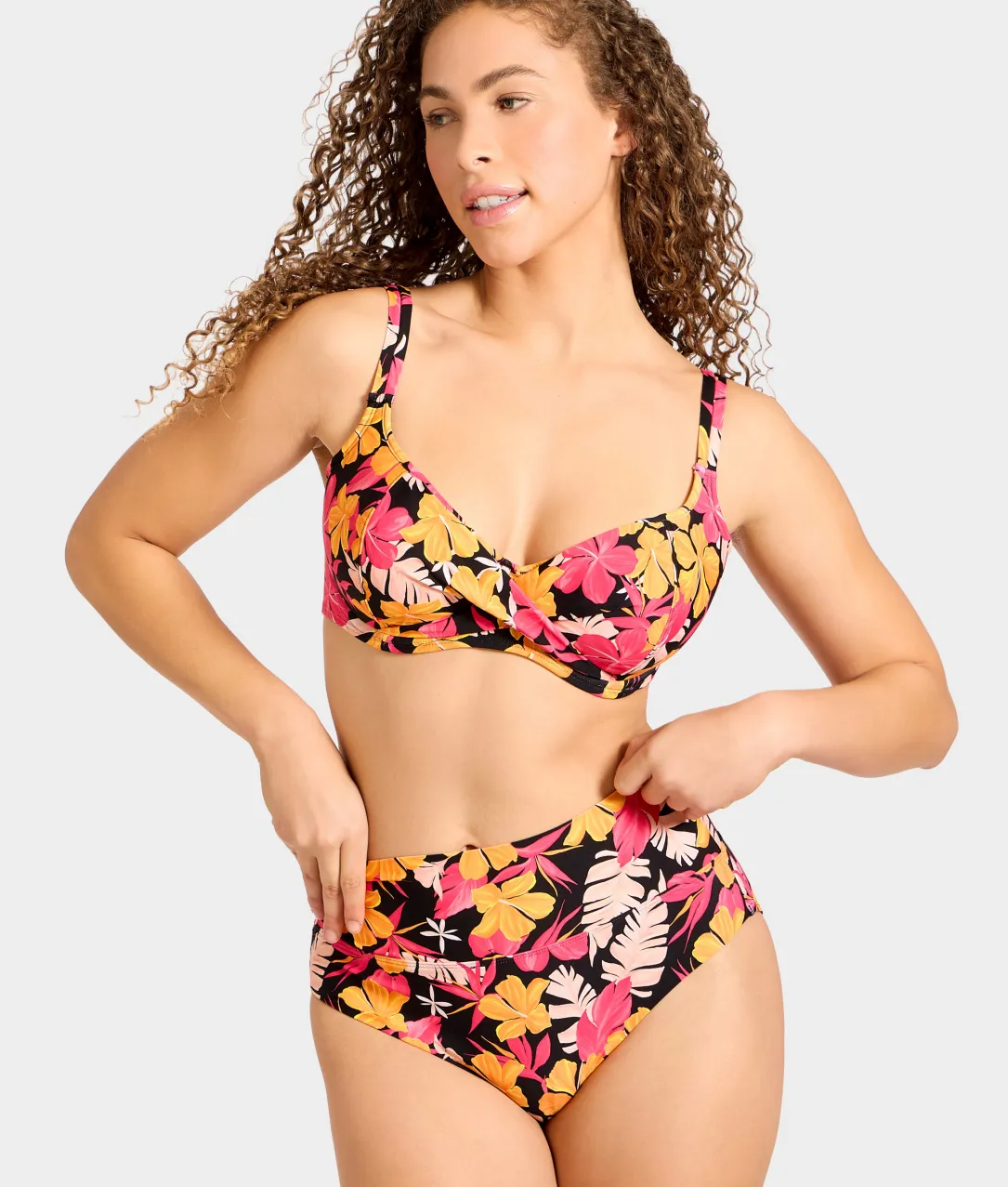 High-Waist Fold-Over Bikini Bottom