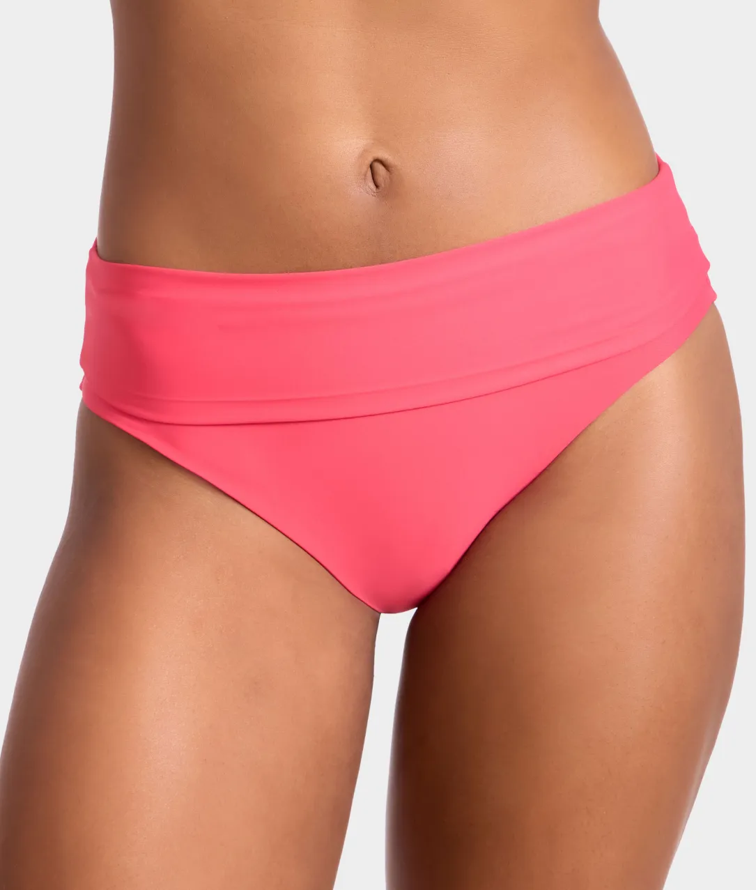 High-Waist Fold-Over Bikini Bottom
