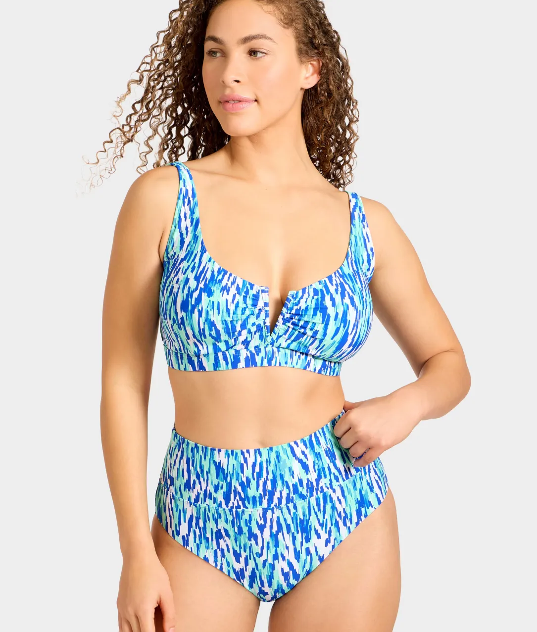 High-Waist Fold-Over Bikini Bottom