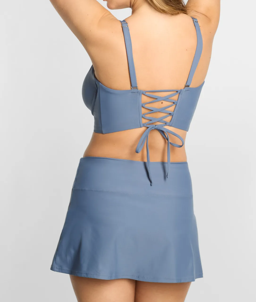 High-Waist Skirted Bikini Bottom