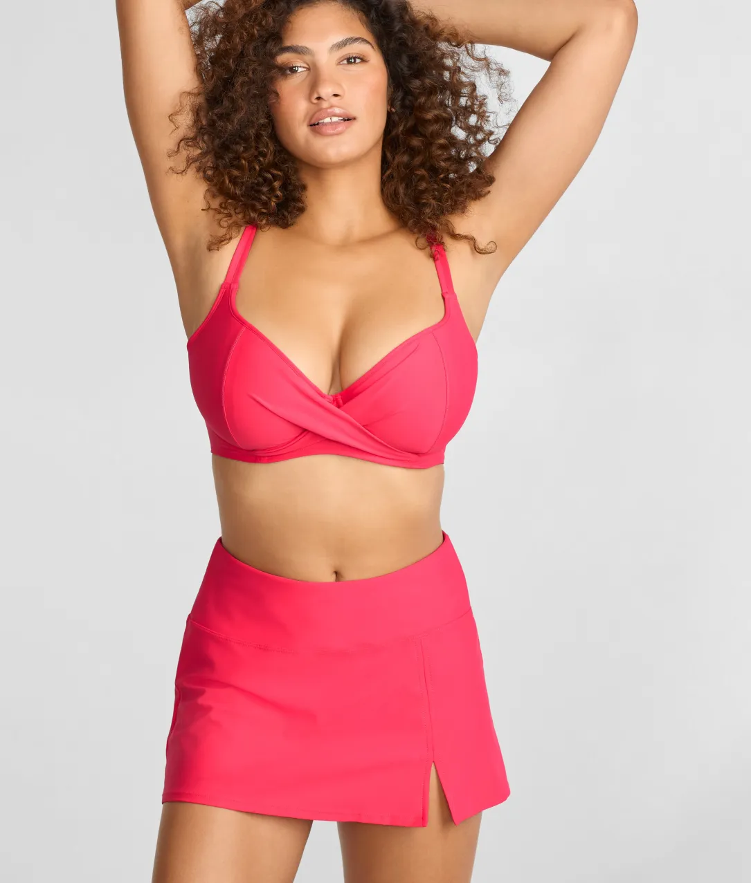 High-Waist Skirted Bikini Bottom
