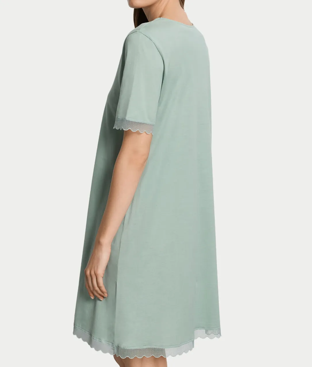 Inaya Scalloped Lace Cotton Nightgown