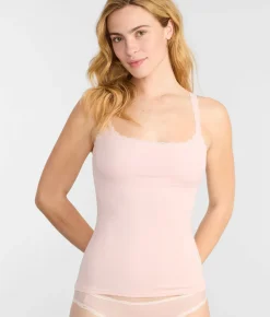 Inspired Eyelet Lace Trim Shelf-Bra Cami
