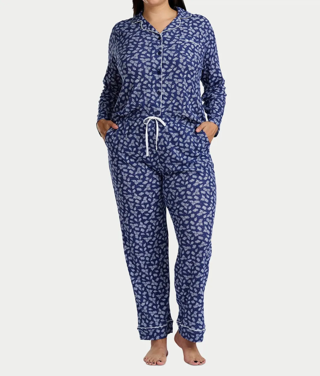 Jolly & Bright Long Sleeve Notch Pajama Set