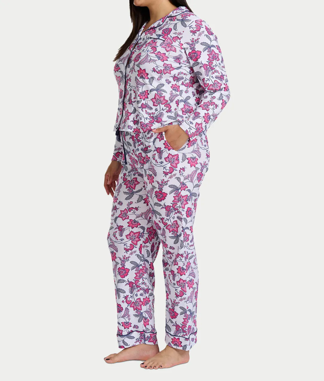 Jolly & Bright Long Sleeve Notch Pajama Set