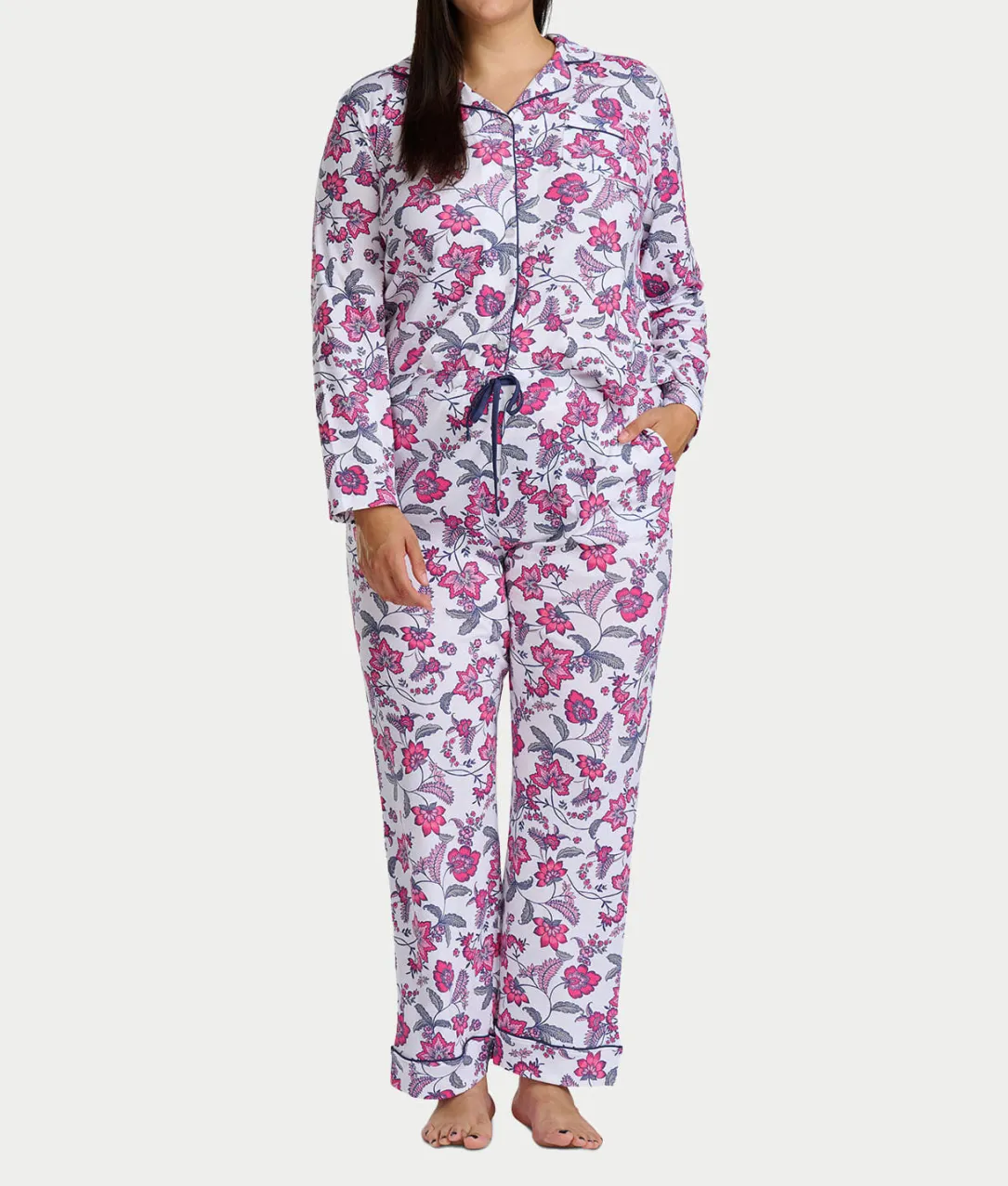 Jolly & Bright Long Sleeve Notch Pajama Set