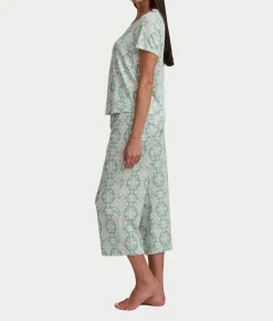 KN Cool Scoop Neck Tee Knit Capri Pajama Set