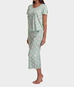 KN Cool Scoop Neck Tee Knit Capri Pajama Set