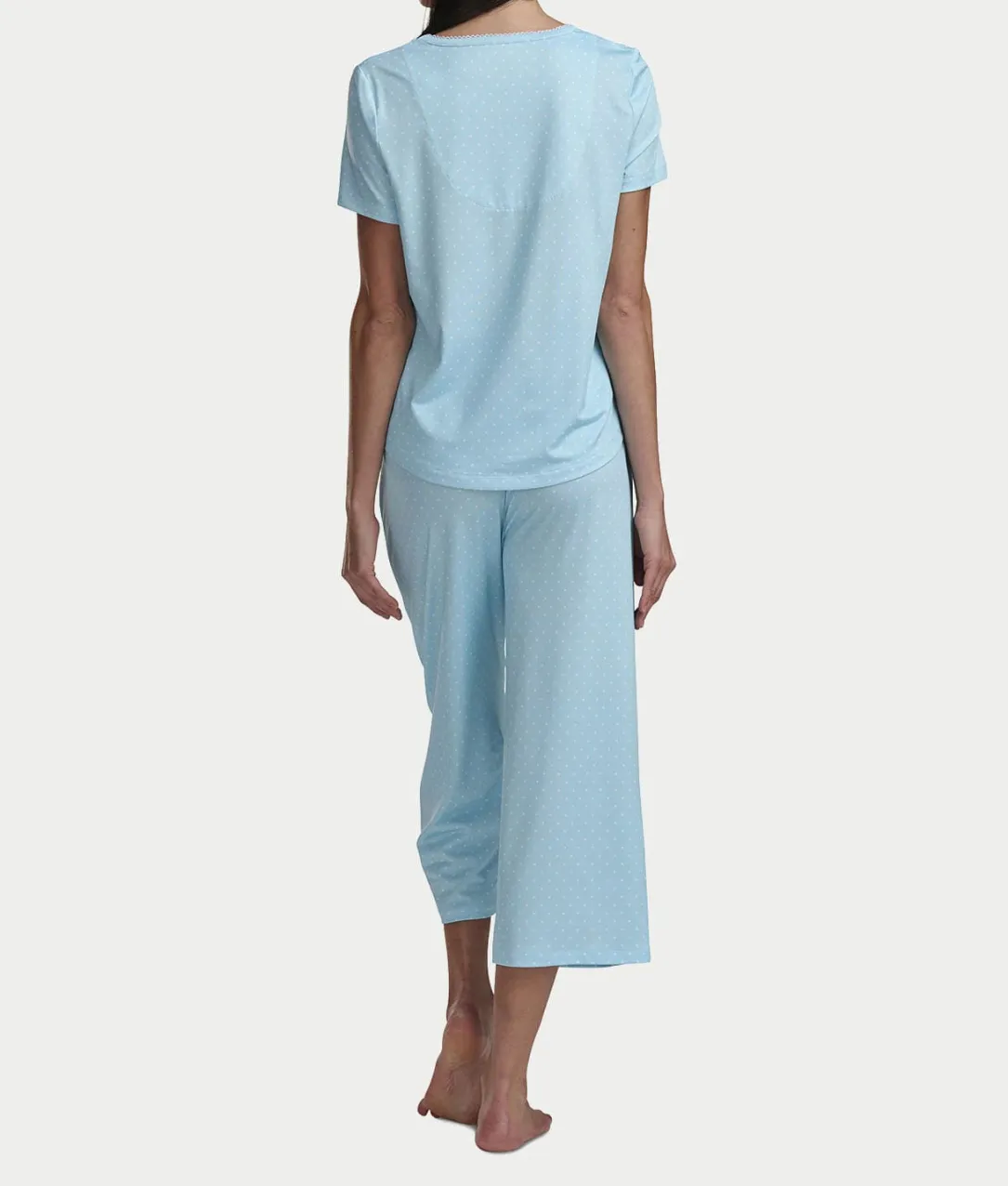 KN Cool Scoop Neck Tee Knit Capri Pajama Set