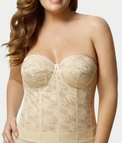 Lace Strapless Longline Bra