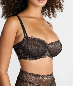 Lace Unlined Side Support Bra