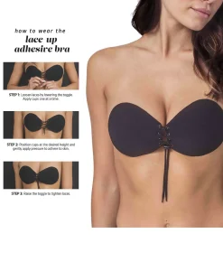 Lace-Up Adhesive Bra