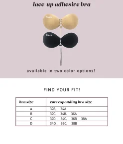 Lace-Up Adhesive Bra