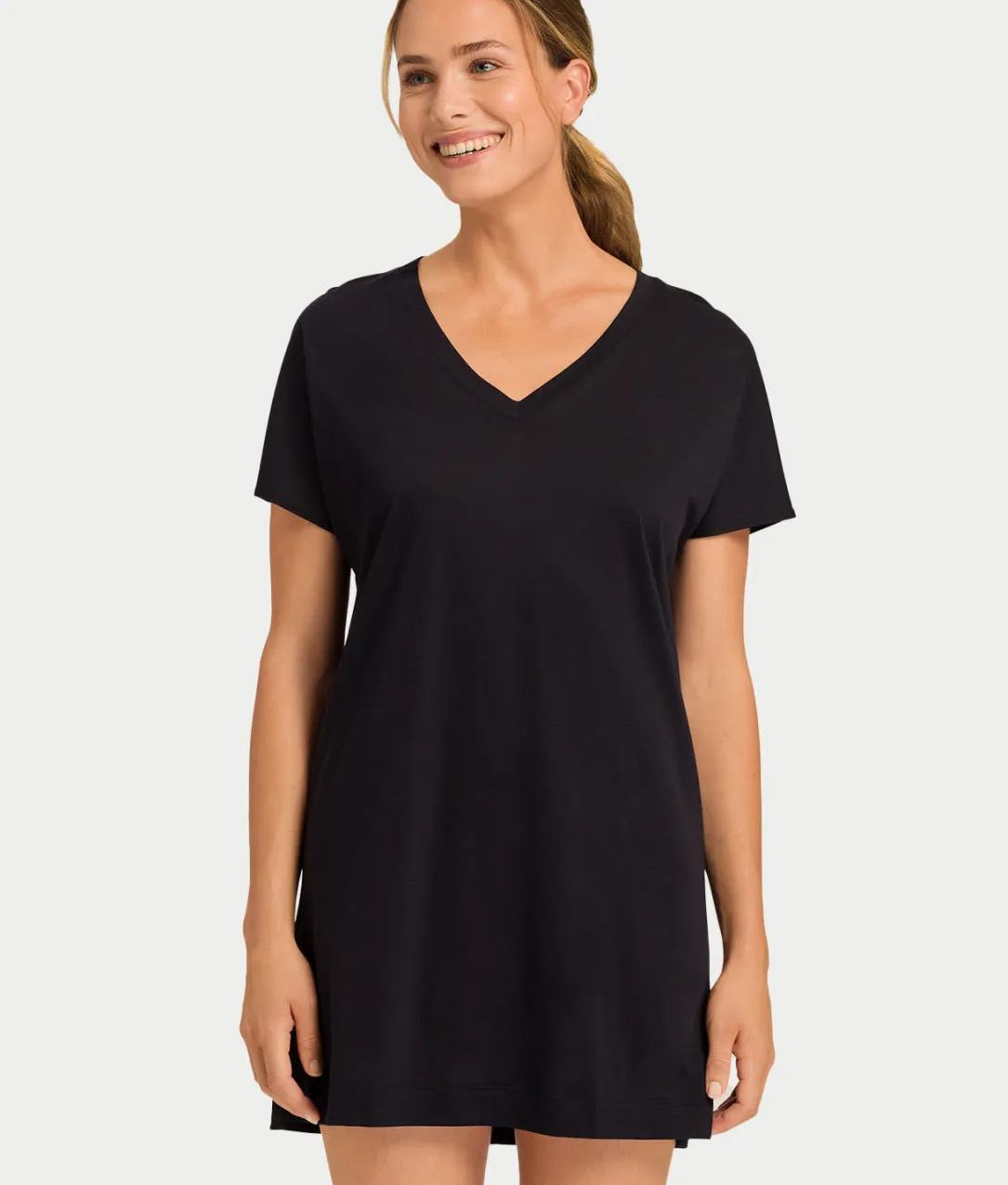 Laura Cotton Blend V-Neck Bigshirt