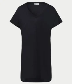 Laura Cotton Blend V-Neck Bigshirt