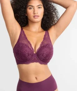 Lightly Lined Lace Plunge Bra