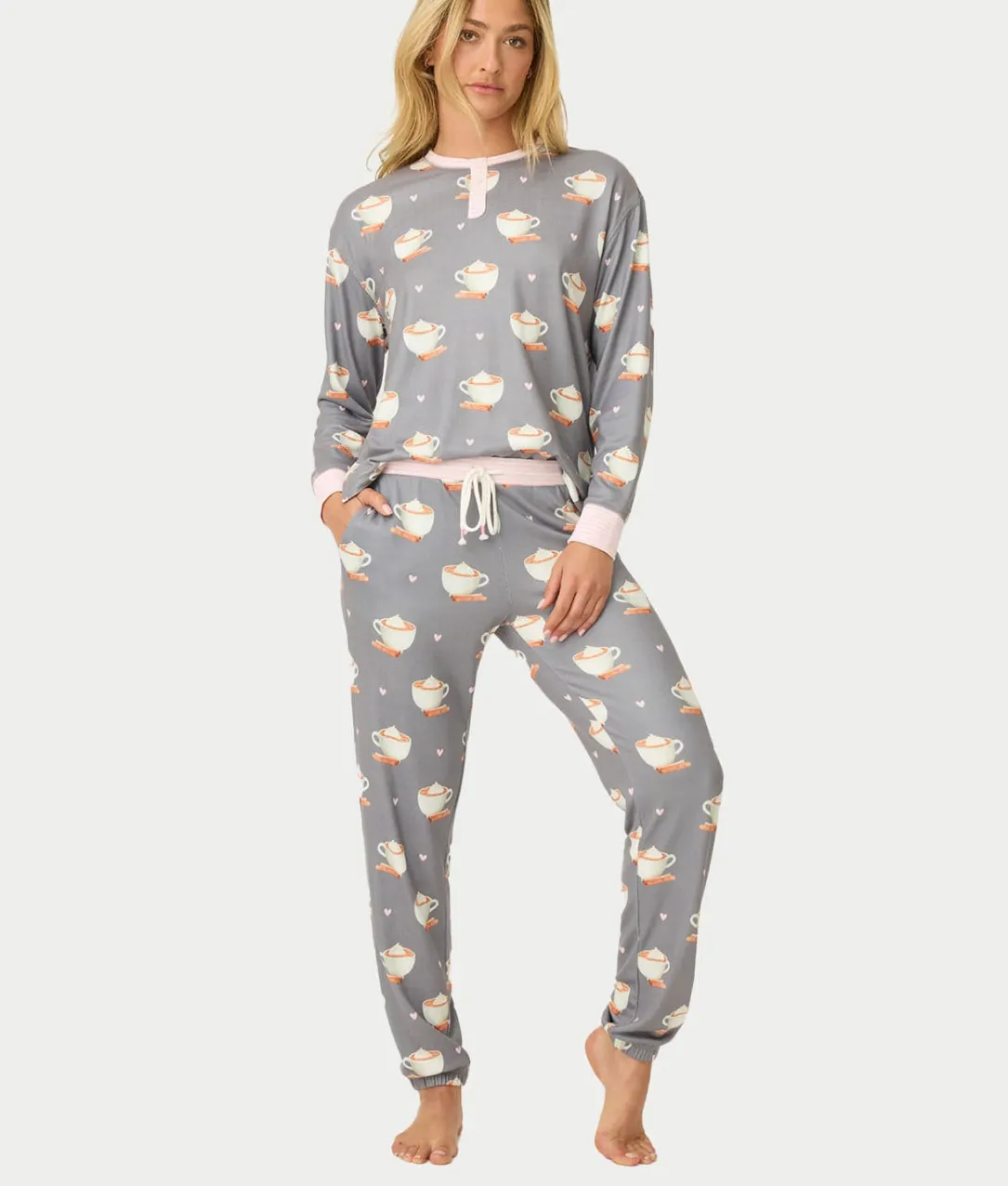 Love You A Latte Knit Pajama Set