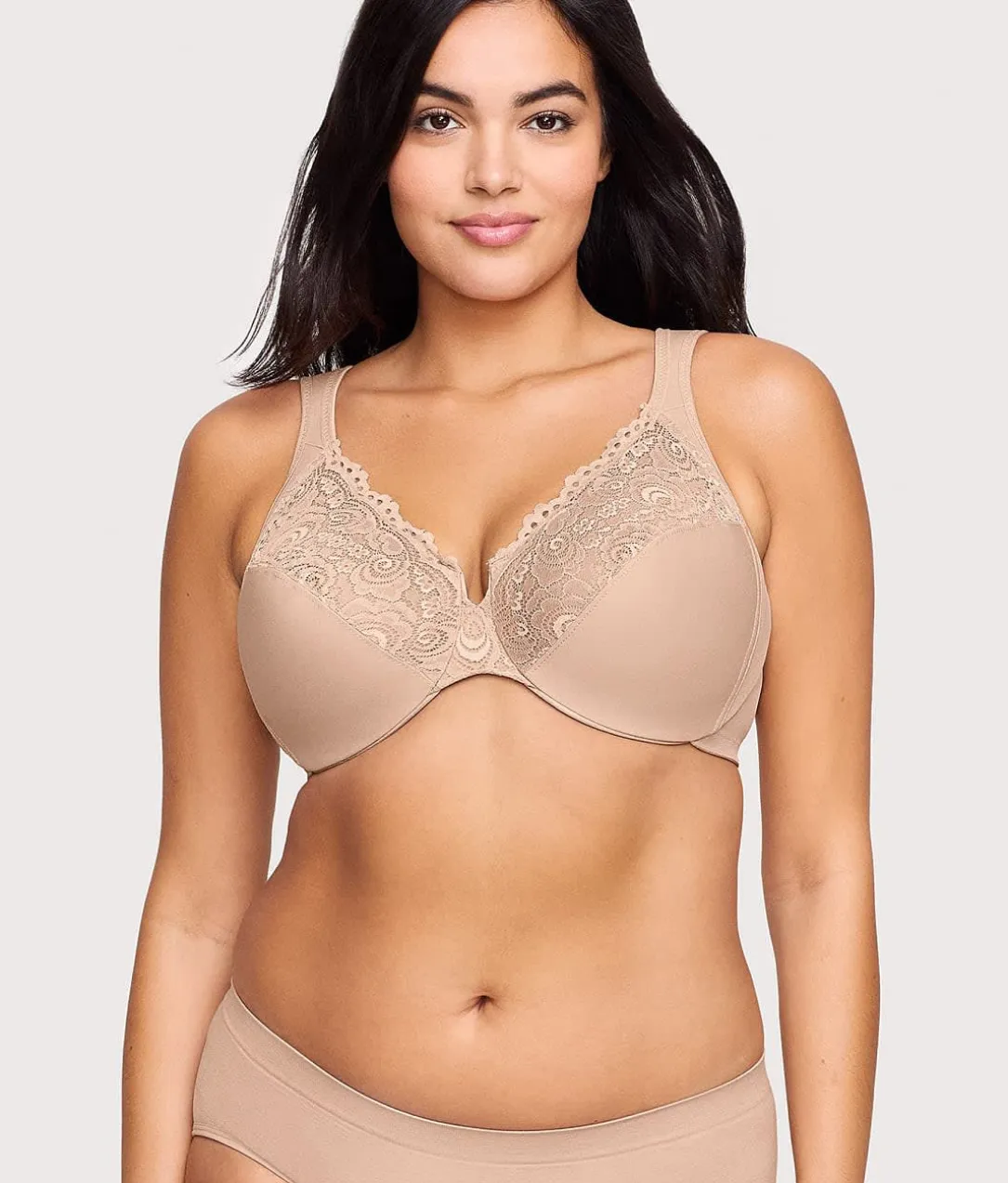 Low Cut WonderWire Lace Bra