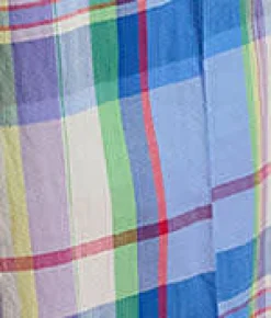 Madras Plaid Ruffle Cami Woven Pajama Set