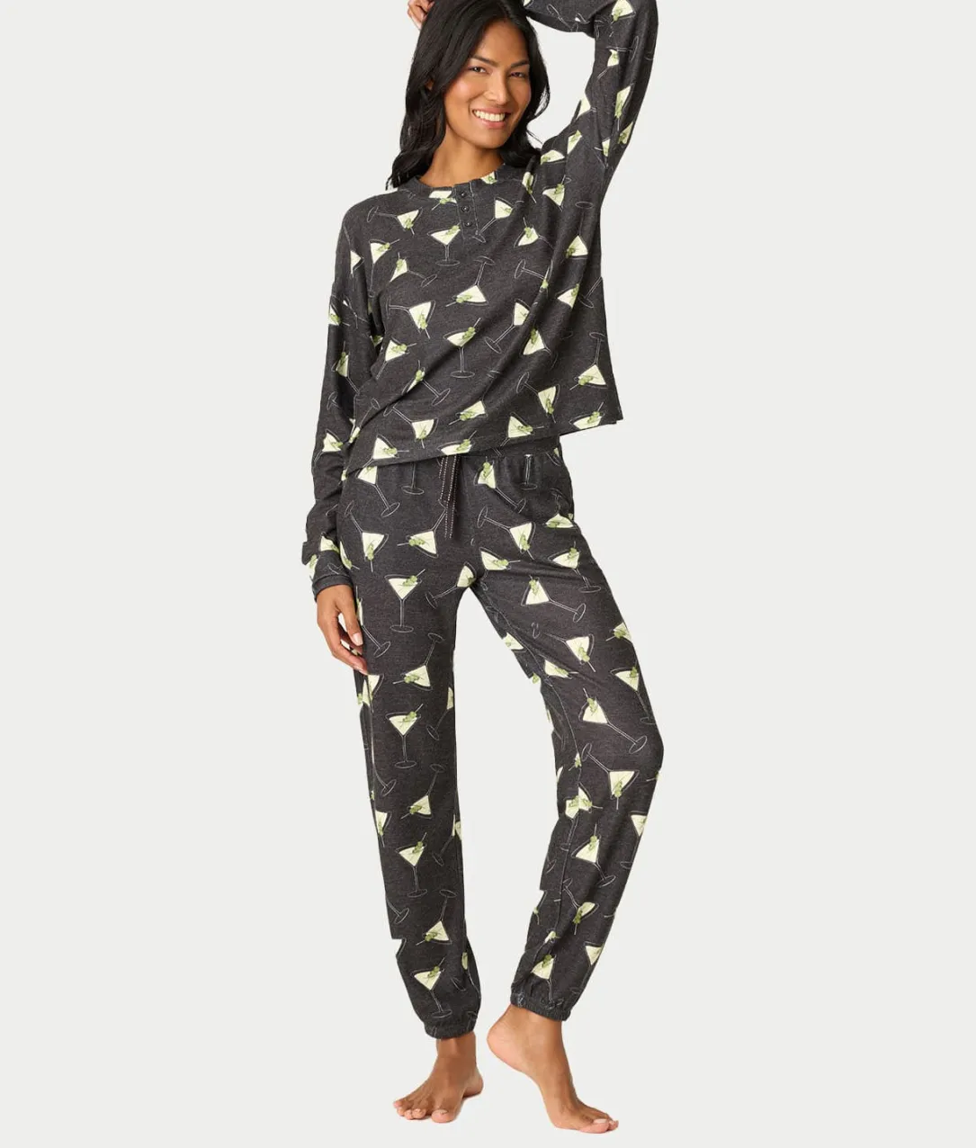 Merrier With A Martini Knit Pajama Set