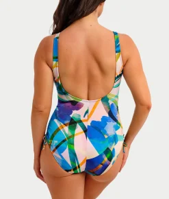 Molokai Shores V-Neck Underwire One-Piece Swimsuit