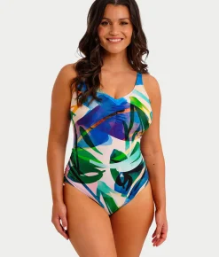Molokai Shores V-Neck Underwire One-Piece Swimsuit