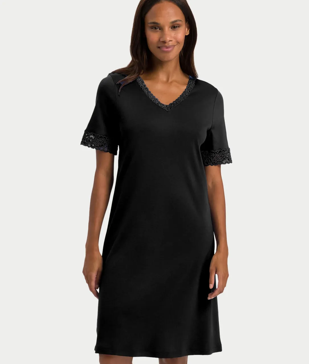 Moments Lace Trim Cotton Nightgown