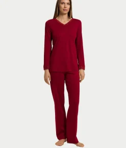 Moments Lace Trim Cotton Pajama Set